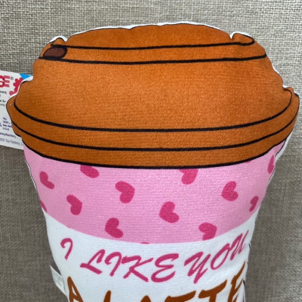 I Like You A Latte Plush Mini Pillow / Plush Paradise - Toy Factory / 8โ / NEW - Picture 3 of 9